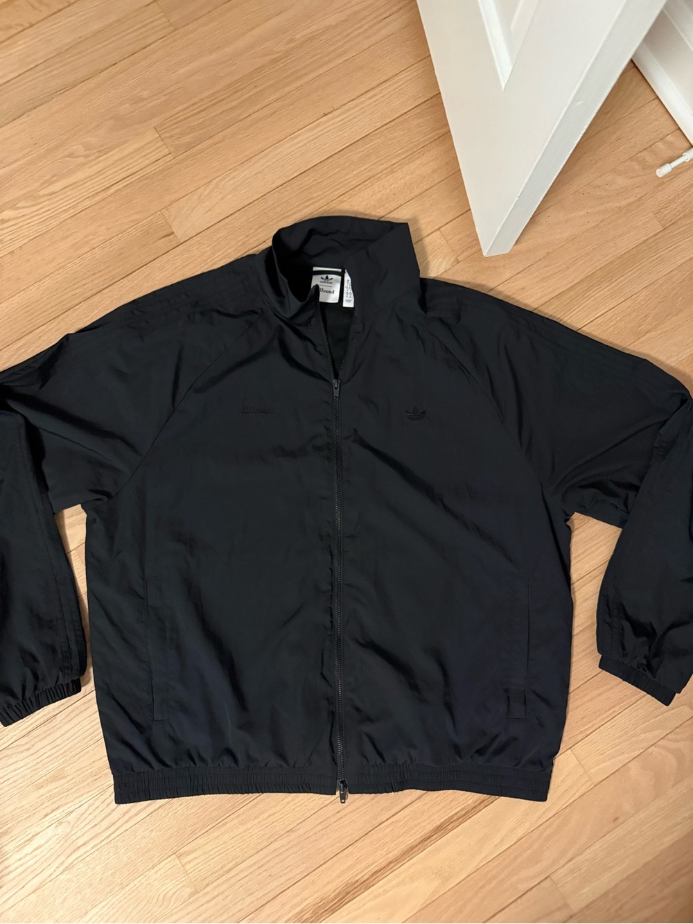 NWOT adidas x JJJJound Black Full-Zip Windbreaker Jacket